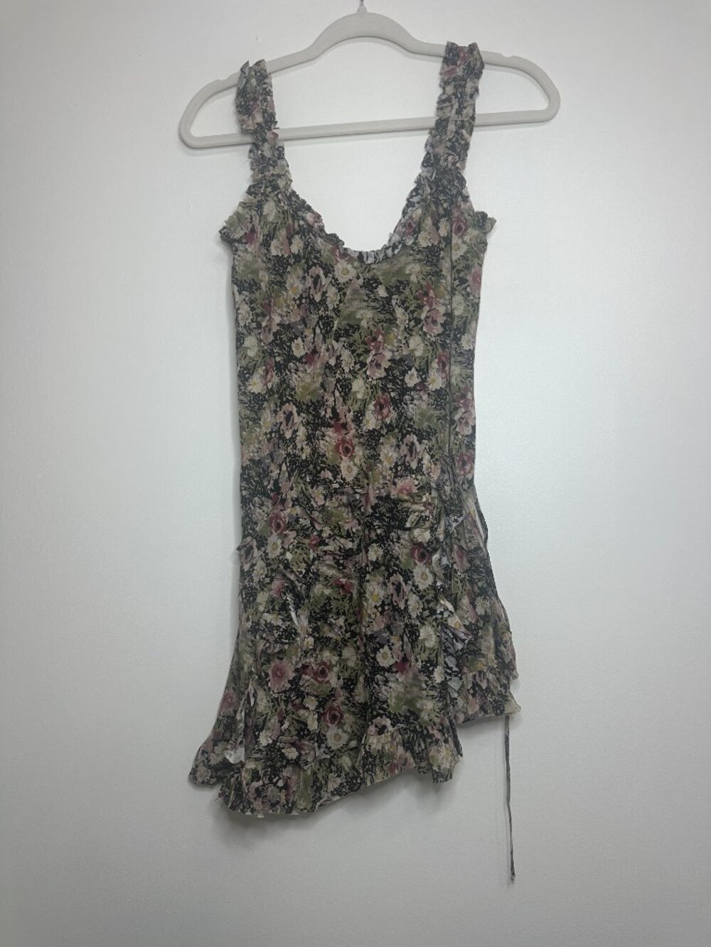 Kate Moss x ZARA Floral Silk Ruffle Mini Dress NWT Size Small - Picture 3 of 9